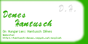 denes hantusch business card